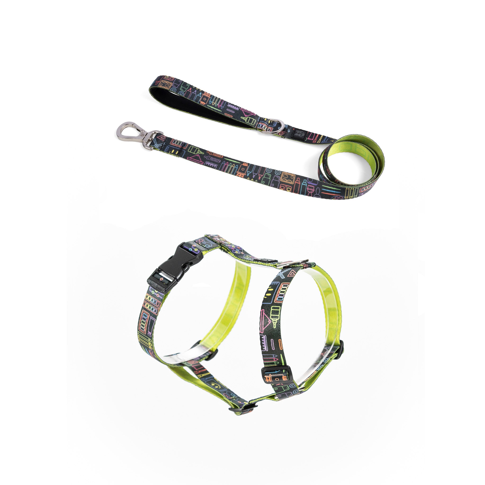 COMBO arnés + correa para perro estampado - CANVAS