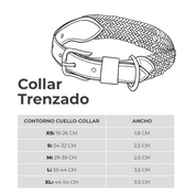 COLLAR PARA PERRO TRENZADO - CLOE AMARETO