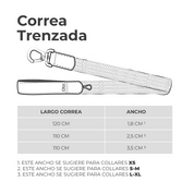 Correa para perro trenzada - RUFO CANDY