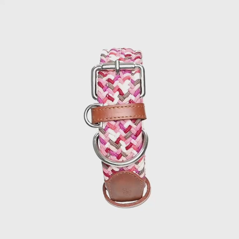 Collar para perro trenzado - CLOE GRANATE