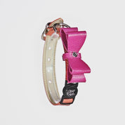 Collar antiahogo en cuero para gato  - KENNY MANDARINA