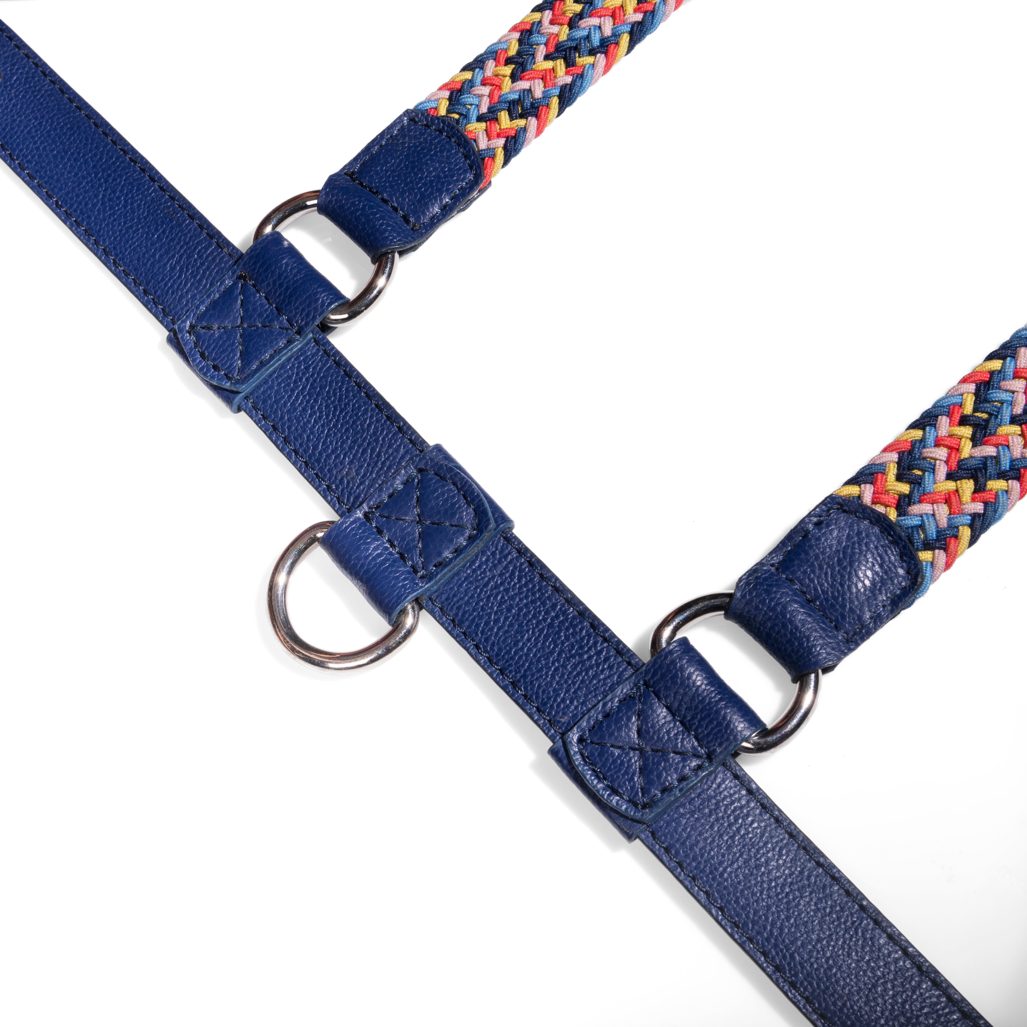 Arnés para perro trenzado - ENZZO RETRO BLUE
