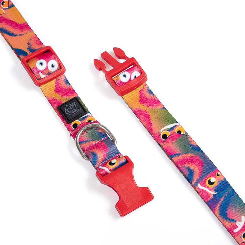 Collar y correa para perros estampado - MONSTER FIRE