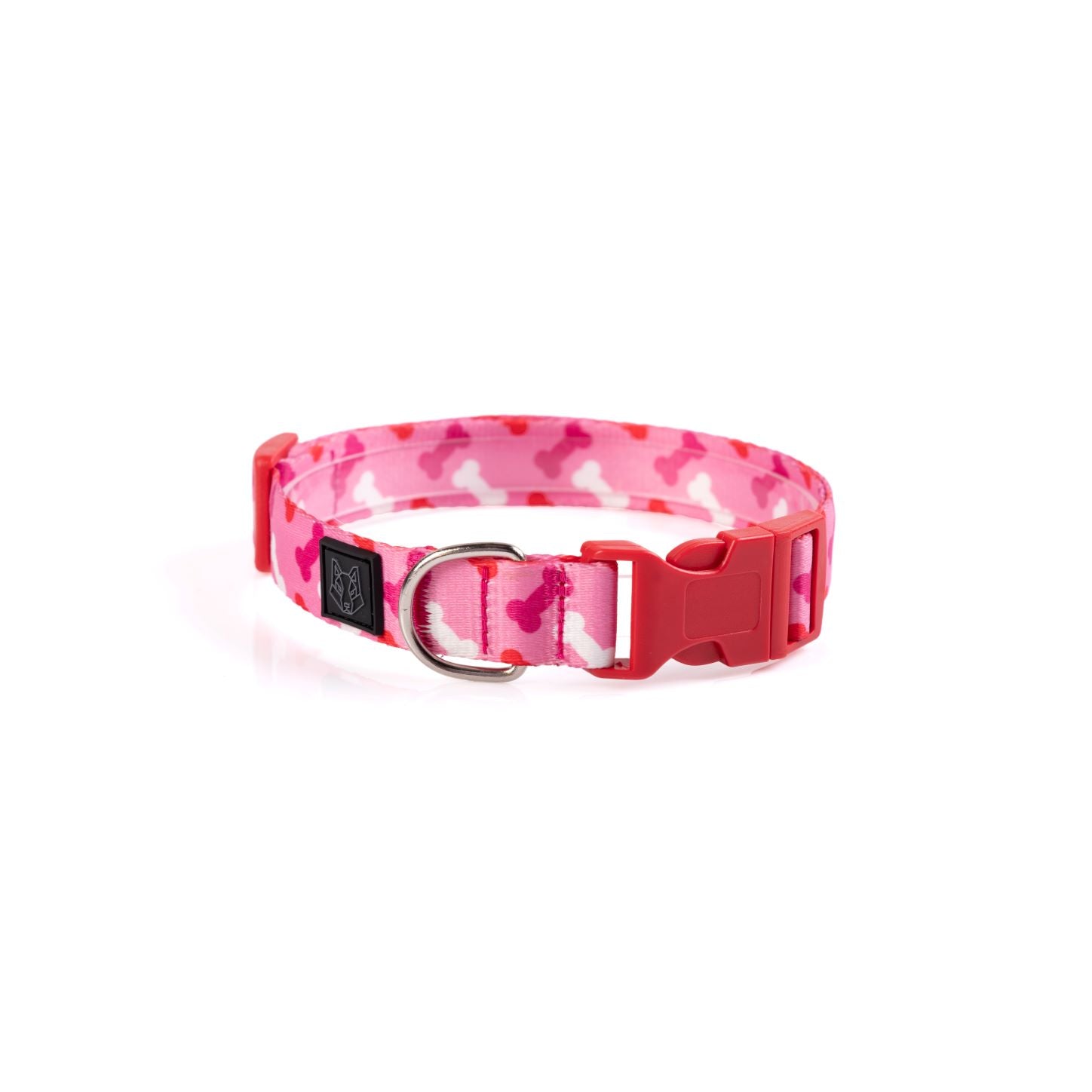 TRICOMBO collar + arnés + correa estampadas para perro - HUESITOS PINK
